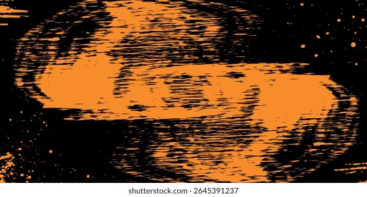 orange black brush pattern wrap sticker car banner abstract sporty lines black orange color combination grunge brush pattern. illustration eps10.