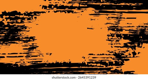 orange black brush pattern wrap sticker car banner abstract sporty lines black orange color combination grunge brush pattern. illustration eps10.