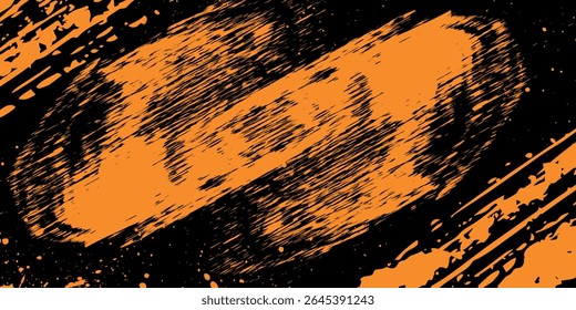 orange black brush pattern wrap sticker car banner abstract sporty lines black orange color combination grunge brush pattern.