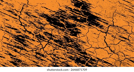 orange black brush pattern wrap car sticker banner abstract sporty lines black orange grunge brush color combination. illustration eps10.