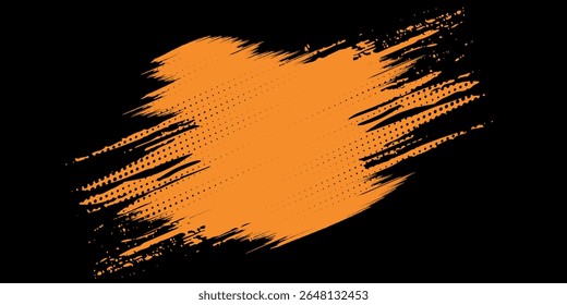 orange black brush pattern wrap car sticker banner abstract sporty lines black orange grunge color combination. eps 10.