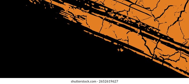 orange black brush pattern wrap car sticker banner abstract sporty lines black orange grunge brush color combination.