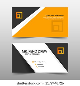 Orange With Black Business Card