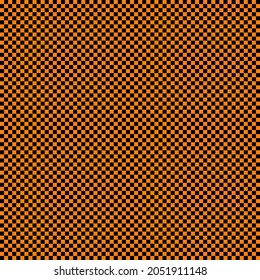 Orange and Black checkerboard pattern background. Check pattern designs for wallpaper. Vector background. Halloween pattern.