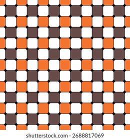 Naranja y negro a cuadros sin fisuras, patrón cuadrado geométrico, concepto de Halloween.