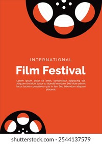 Orange and Black Cinema Film Festival Poster