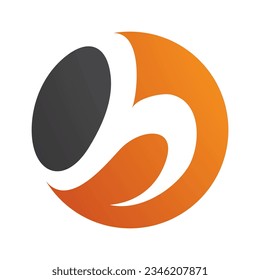 Letra naranja y negra en forma de círculo Icono H sobre fondo blanco