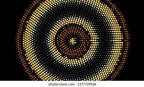 Orange and Black Circular Dot Background Image