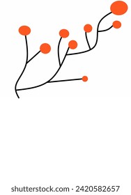 orange black color vector element, like cherry