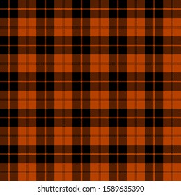 Orange and Black colors tartan plaid Scottish seamless pattern.Texture from tartan, plaid, tablecloths, clothes, shirts, dresses, paper, bedding, blankets and other textile products.