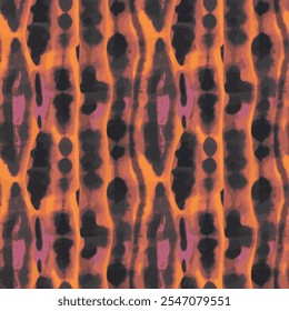 orange and black colors wavy and organically intertwined, purple and green colors
