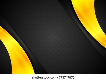 Orange and black contrast abstract background. Vector design