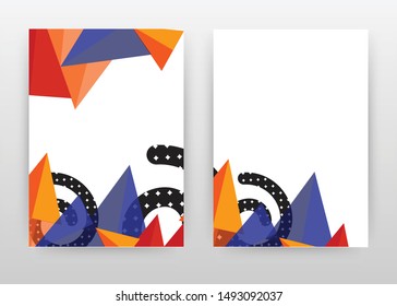 Orange black design for annual report, brochure, flyer, poster. Abstract white background vector illustration for flyer, leaflet, poster. Business abstract A4 brochure template.
