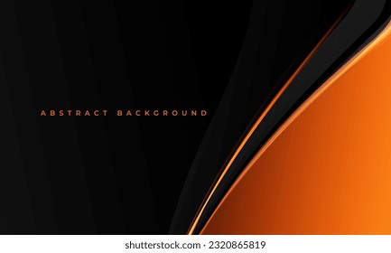 Fondo abstracto vectorial elegante de color naranja y negro. Ilustración del vector