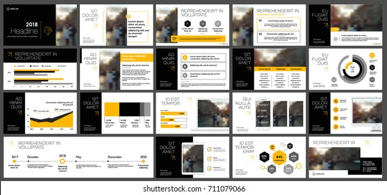 Elementos laranja e preto para infográficos sobre um fundo branco. Modelos de apresentação. Use em apresentação, folheto e folheto, relatório corporativo, marketing, publicidade, relatório anual, banner.