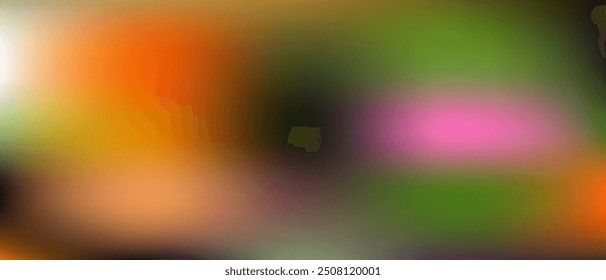 Fondo abstracto de color de malla de gradiente borroso verde negro naranja