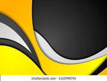 Fondo corporativo ondulado gris oscuro abstracto. Diseño de vectores