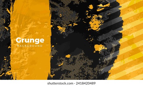 Orange and Black Grunge with Diagonal Line Background