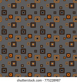 Orange and black (Halloween colors) square vector. Colors easily changeable