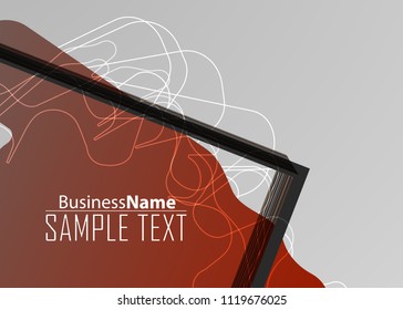 Orange black Modern poster. Orange black background with banner design. Black background trendy illustration. Web design template. Bright orange summer vintage background. Trendy texture summer design