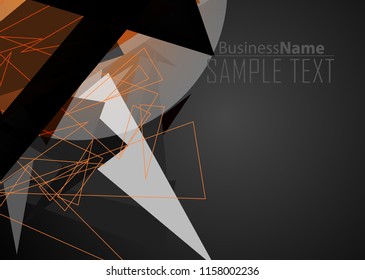 Orange black Modern poster. Orange black background with banner design. Black background trendy illustration. Web design template. Bright orange summer vintage background. Trendy texture summer design