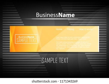 Orange black Modern poster. Orange black background with banner design. Black background trendy illustration. Web design template. Bright orange summer vintage background. Trendy texture summer design
