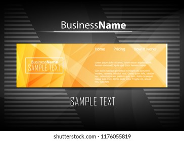 Orange black Modern poster. Orange black background with banner design. Black background trendy illustration. Web design template. Bright orange summer vintage background. Trendy texture summer design