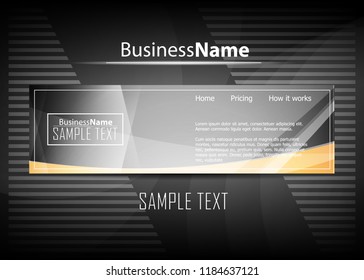 Orange black Modern poster. Orange black background with banner design. Black background trendy illustration. Web design template. Bright orange summer vintage background. Trendy texture summer design