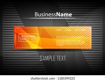Orange black Modern poster. Orange black background with banner design. Black background trendy illustration. Web design template. Bright orange summer vintage background. Trendy texture summer design