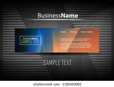 Orange black Modern poster. Orange black background with banner design. Black background trendy illustration. Web design template. Bright orange summer vintage background. Trendy texture summer design