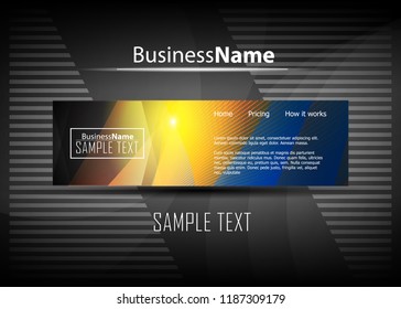 Orange black Modern poster. Orange black background with banner design. Black background trendy illustration. Web design template. Bright orange summer vintage background. Trendy texture summer design
