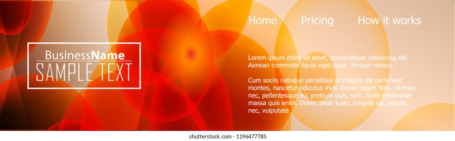 Orange black Modern poster. Orange black background with banner design. Black background trendy illustration. Web design template. Bright orange summer vintage background. Trendy texture summer design