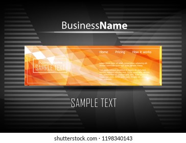 Orange black Modern poster. Orange black background with banner design. Black background trendy illustration. Web design template. Bright orange summer vintage background. Trendy texture summer design