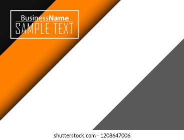 Orange black Modern poster. Orange black background with banner design. Black background trendy illustration. Web design template. Bright orange summer vintage background. Trendy texture summer design