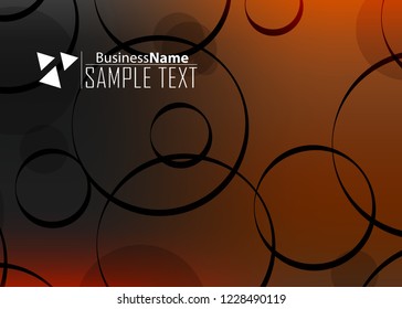 Orange black Modern poster. Orange black background with banner design. Black background trendy illustration. Web design template. Bright orange summer vintage background. Trendy texture summer design