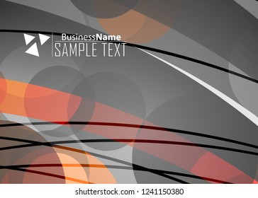 Orange black Modern poster. Orange black background with banner design. Black background trendy illustration. Web design template. Bright orange summer vintage background. Trendy texture summer design