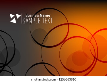 Orange black Modern poster. Orange black background with banner design. Black background trendy illustration. Web design template. Bright orange summer vintage background. Trendy texture summer design