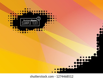 Orange black Modern poster. Orange black background with banner design. Black background trendy illustration. Web design template. Bright orange summer vintage background. Trendy texture summer design