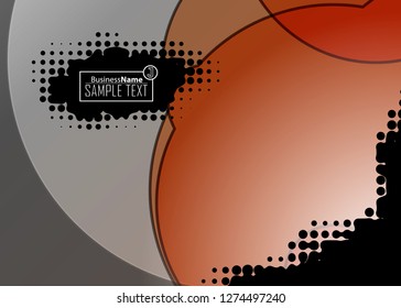 Orange black Modern poster. Orange black background with banner design. Black background trendy illustration. Web design template. Bright orange summer vintage background. Trendy texture summer design