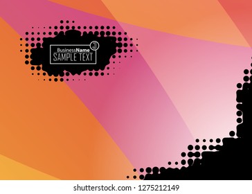 Orange black Modern poster. Orange black background with banner design. Black background trendy illustration. Web design template. Bright orange summer vintage background. Trendy texture summer design