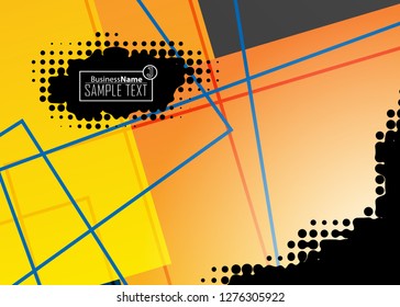 Orange black Modern poster. Orange black background with banner design. Black background trendy illustration. Web design template. Bright orange summer vintage background. Trendy texture summer design