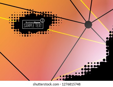 Orange black Modern poster. Orange black background with banner design. Black background trendy illustration. Web design template. Bright orange summer vintage background. Trendy texture summer design