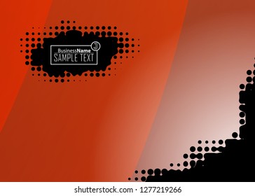 Orange black Modern poster. Orange black background with banner design. Black background trendy illustration. Web design template. Bright orange summer vintage background. Trendy texture summer design