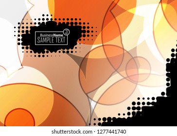 Orange black Modern poster. Orange black background with banner design. Black background trendy illustration. Web design template. Bright orange summer vintage background. Trendy texture summer design