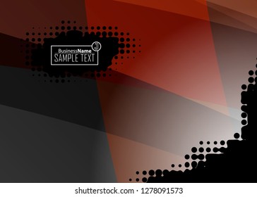 Orange black Modern poster. Orange black background with banner design. Black background trendy illustration. Web design template. Bright orange summer vintage background. Trendy texture summer design