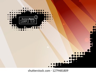 Orange black Modern poster. Orange black background with banner design. Black background trendy illustration. Web design template. Bright orange summer vintage background. Trendy texture summer design