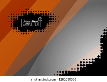 Orange black Modern poster. Orange black background with banner design. Black background trendy illustration. Web design template. Bright orange summer vintage background. Trendy texture summer design