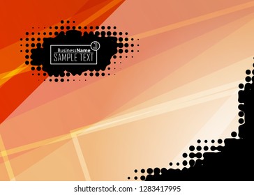 Orange black Modern poster. Orange black background with banner design. Black background trendy illustration. Web design template. Bright orange summer vintage background. Trendy texture summer design