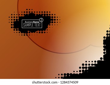 Orange black Modern poster. Orange black background with banner design. Black background trendy illustration. Web design template. Bright orange summer vintage background. Trendy texture summer design