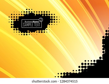 Orange black Modern poster. Orange black background with banner design. Black background trendy illustration. Web design template. Bright orange summer vintage background. Trendy texture summer design